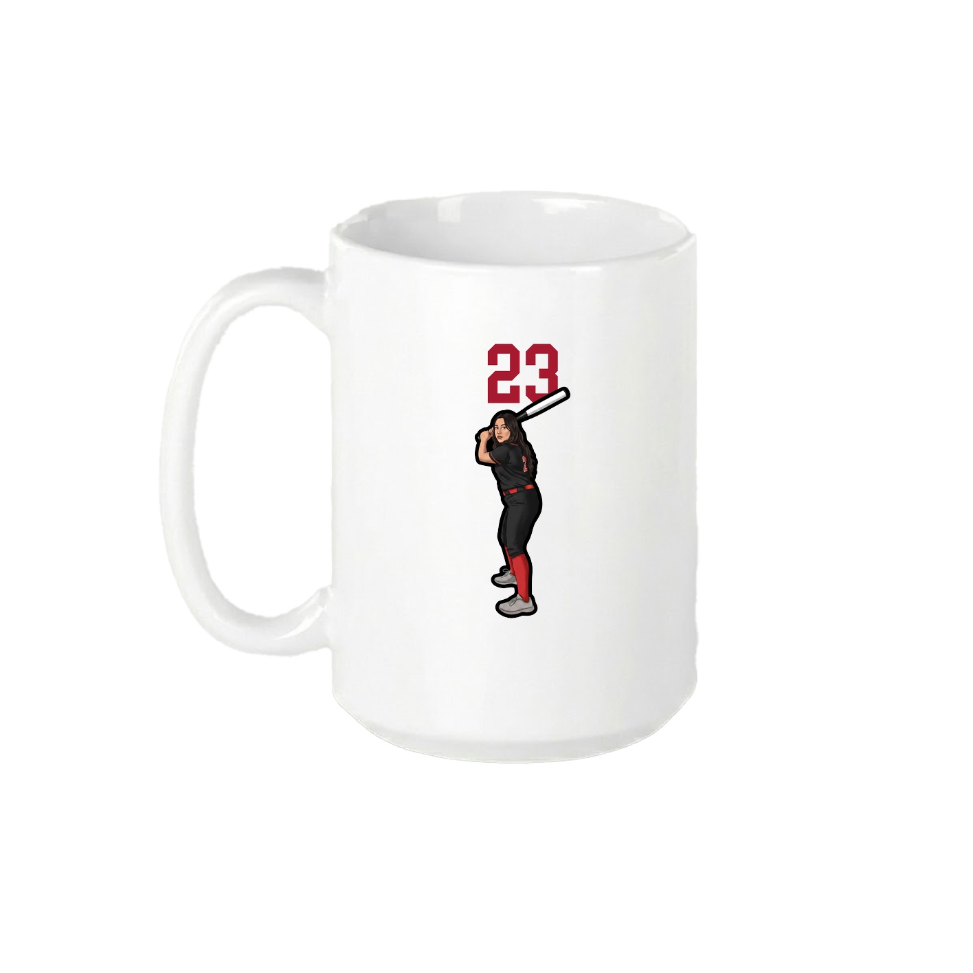 15oz Coffee Mug — Number Top in White