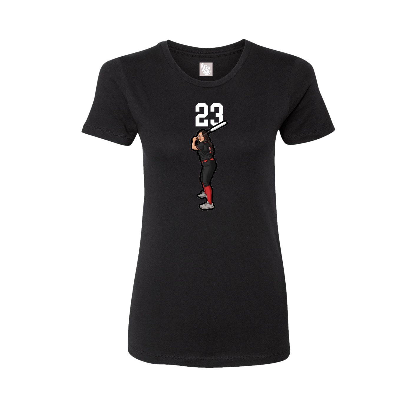 Womens Tee — Number Top in Black
