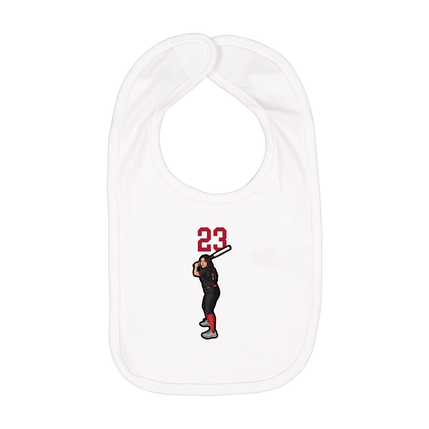 Infant Bib — Number Top in White