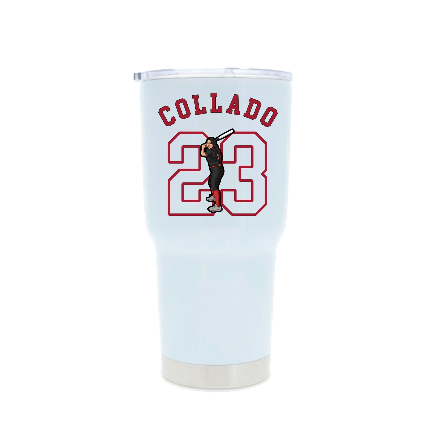 30oz Stainless Steel Tumbler — Shirsey Arch in White