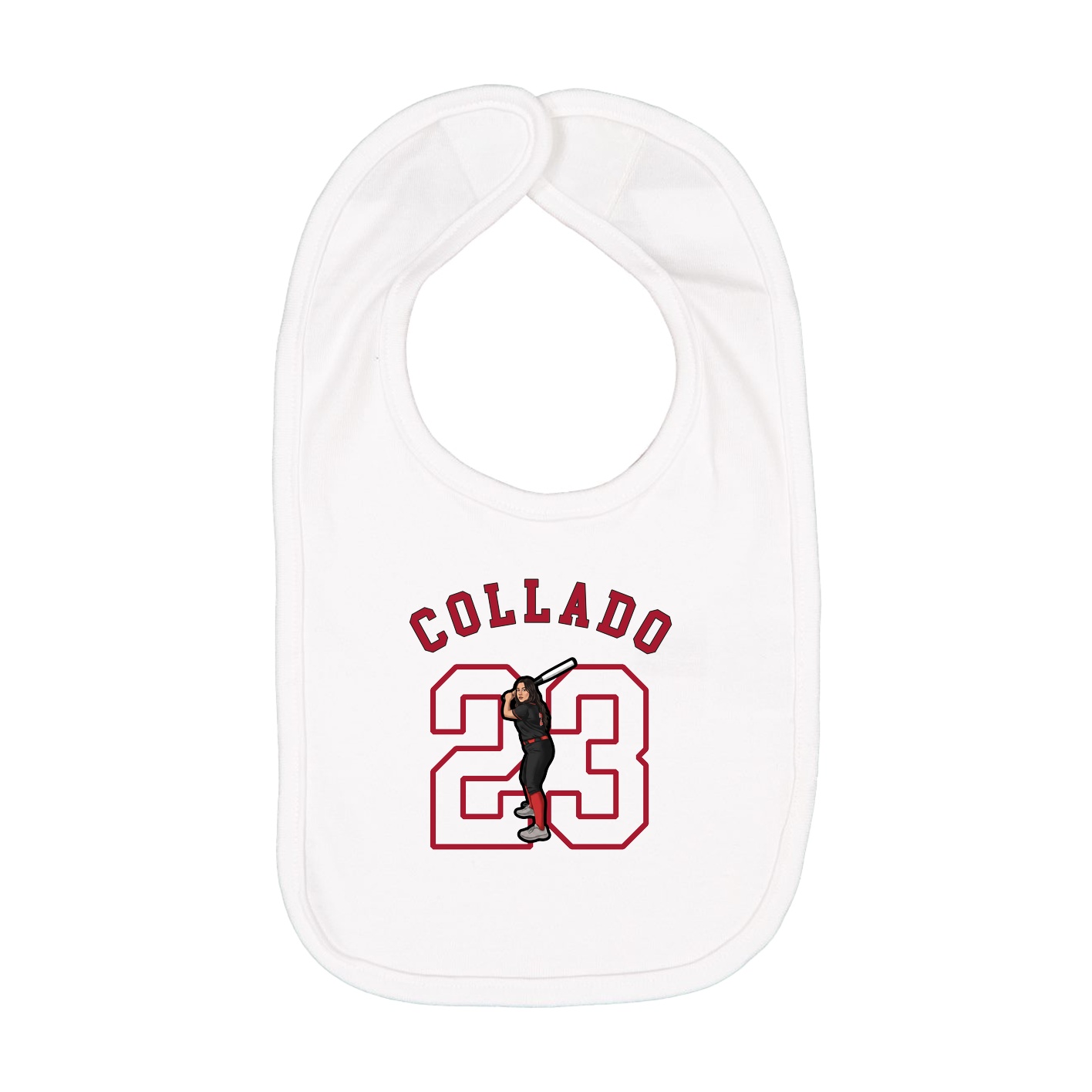 Infant Bib — Shirsey Arch in White