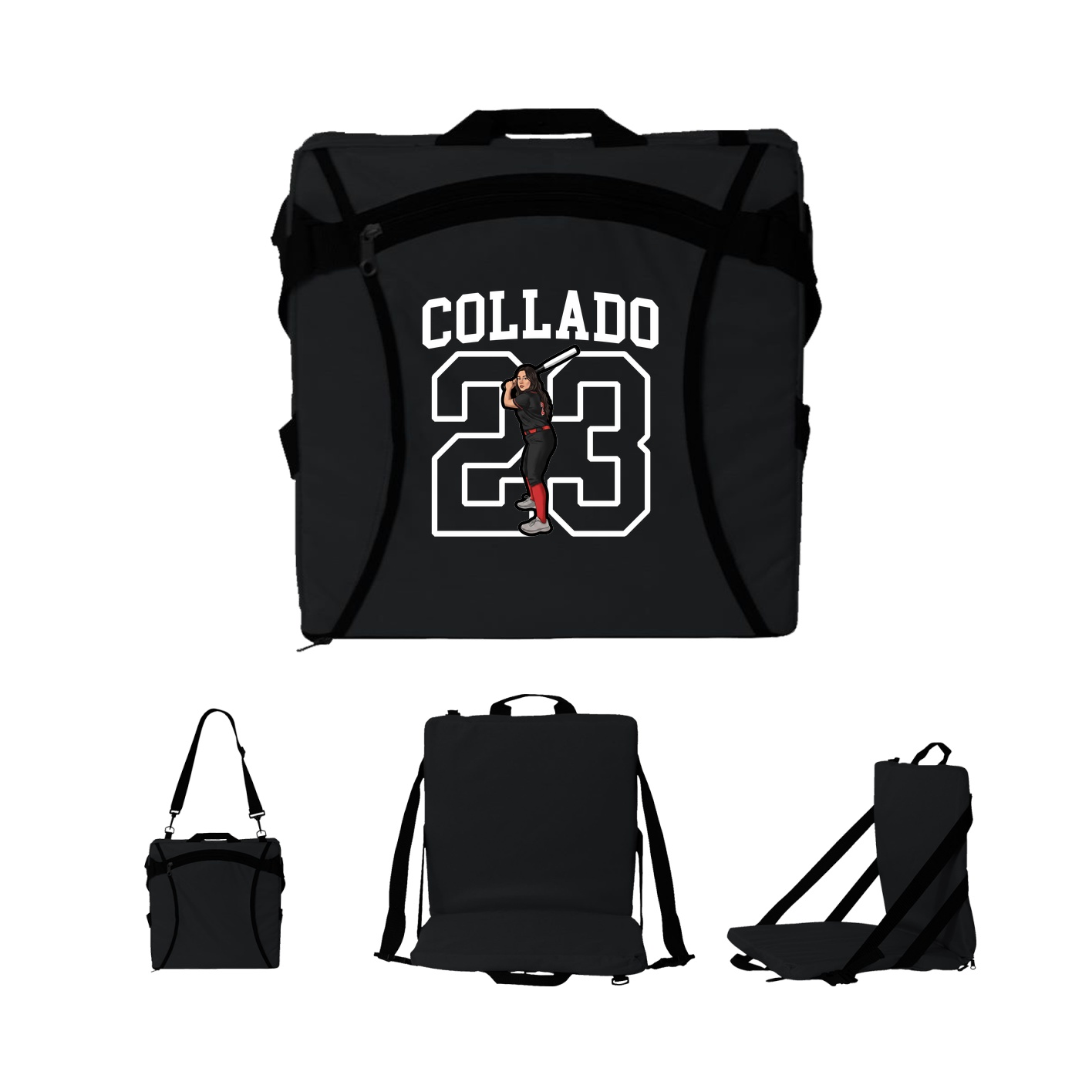 Folding Stadium Seat — Shirsey in Black