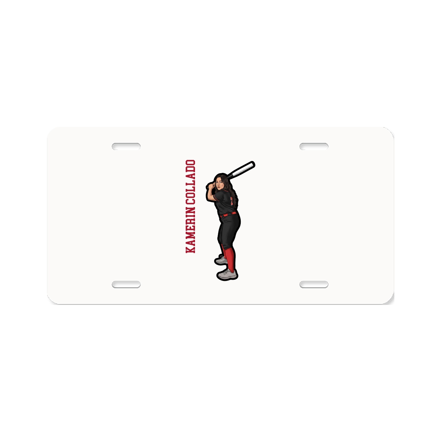 License Plate — Name Vertical in Classic