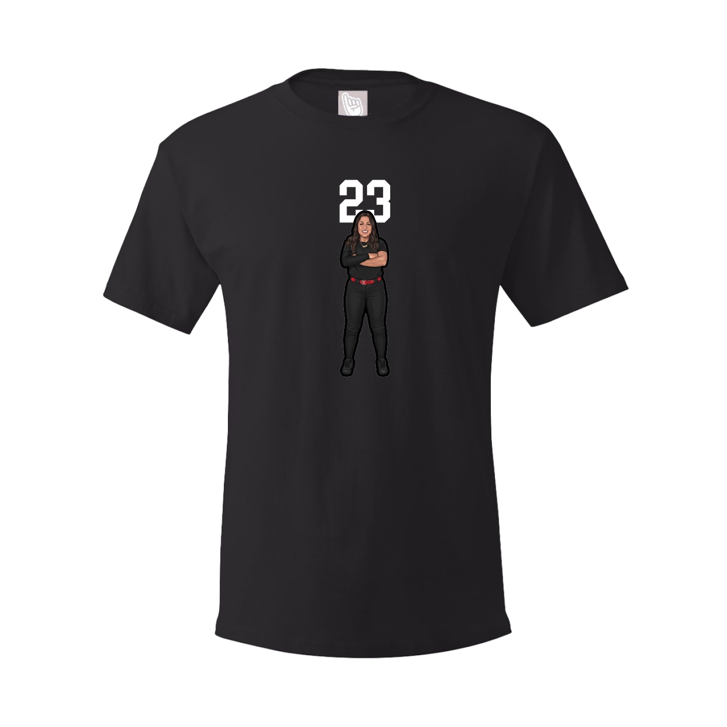 Youth Tee — Number Top in Black