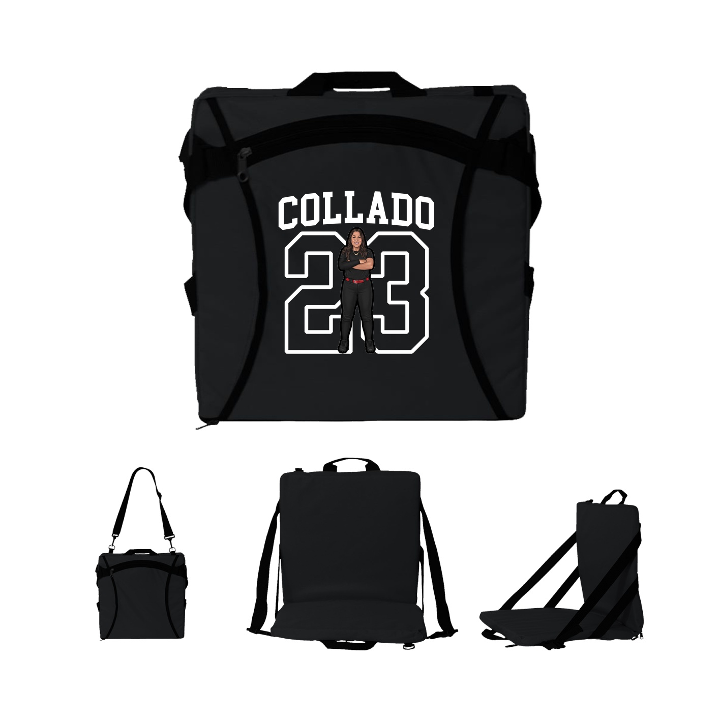 Folding Stadium Seat — Shirsey in Black