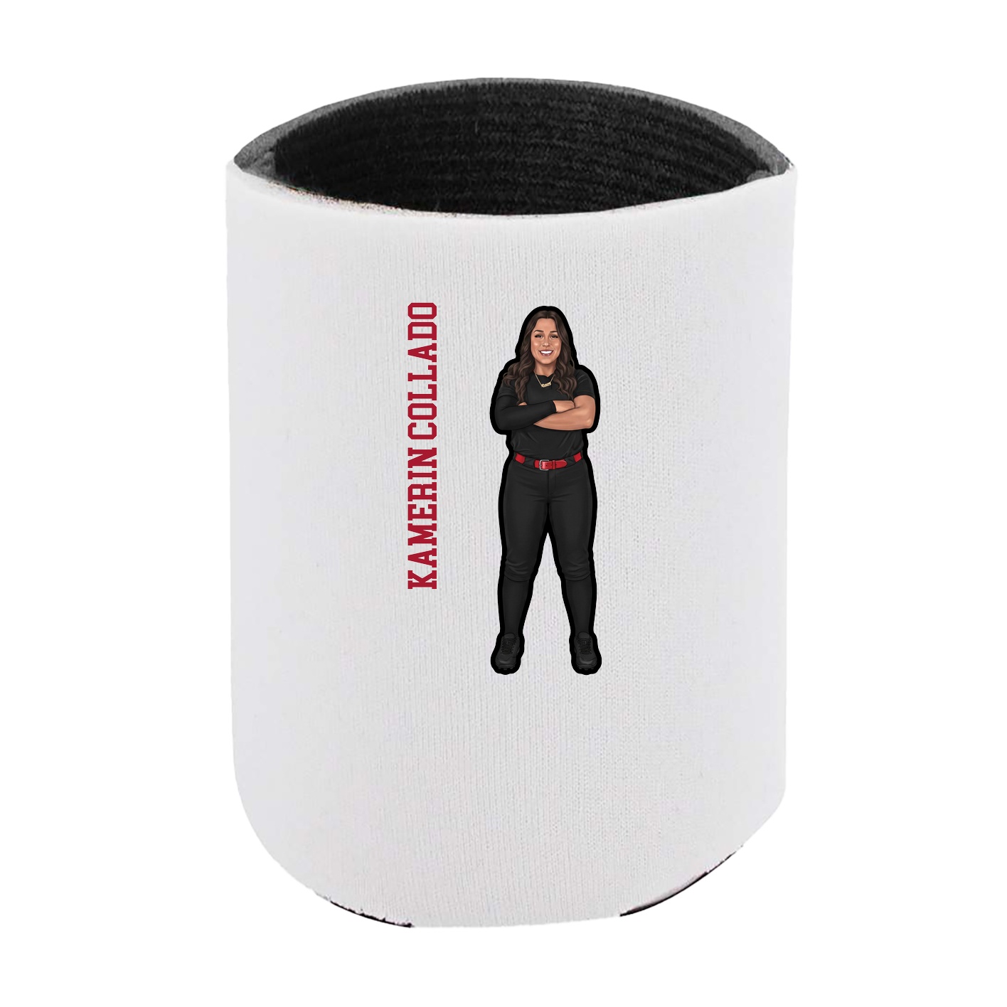 Can Holder — Name Vertical in White