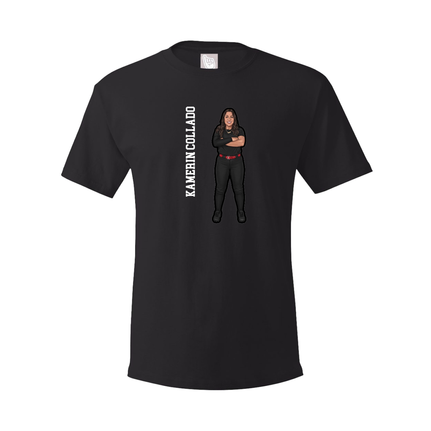 Youth Tee — Name Vertical in Black