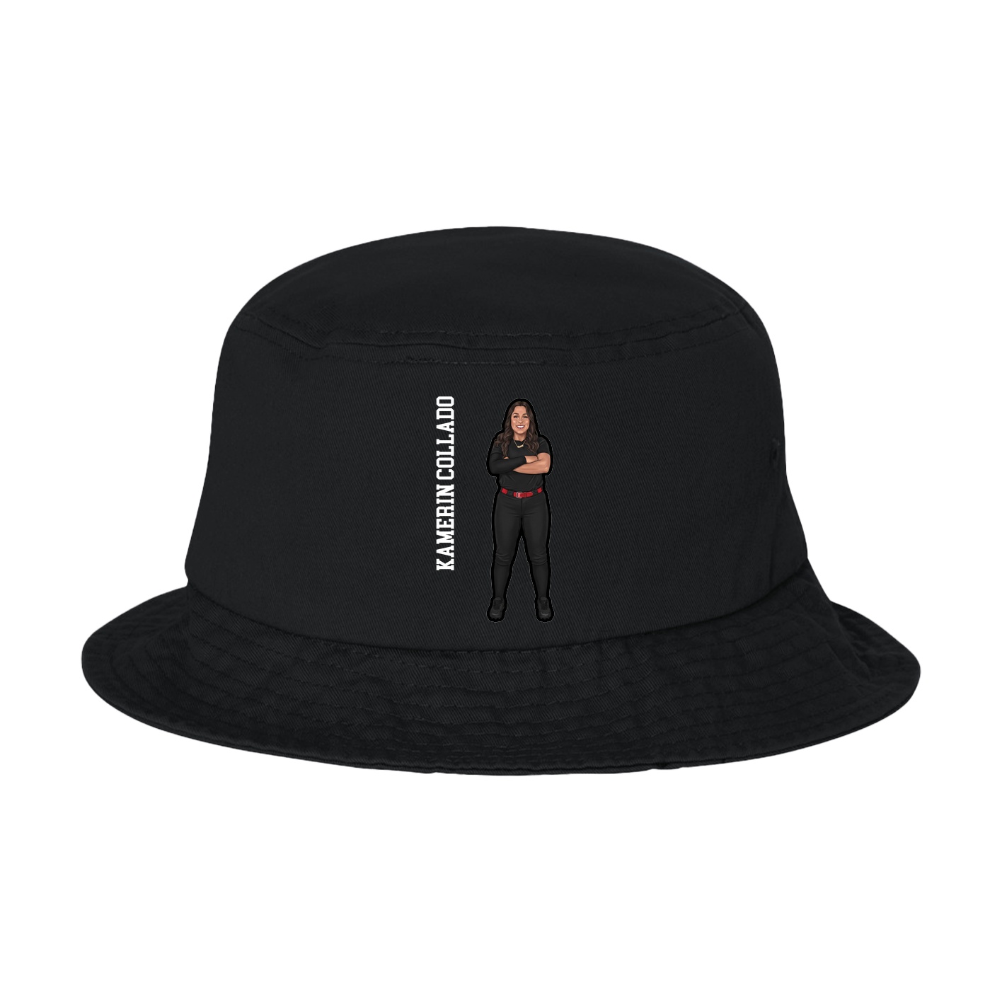 Bucket Cap — Name Vertical in Black