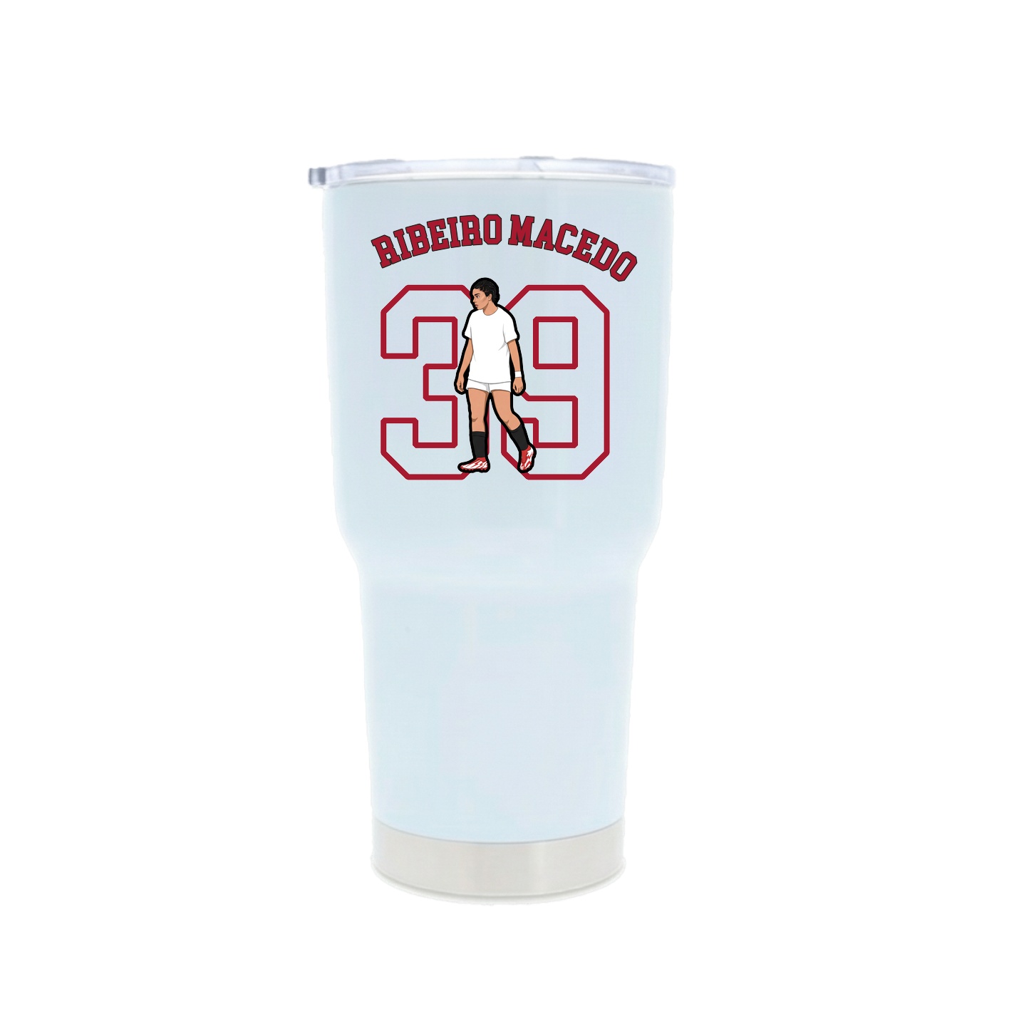 30oz Stainless Steel Tumbler — Shirsey Arch in White