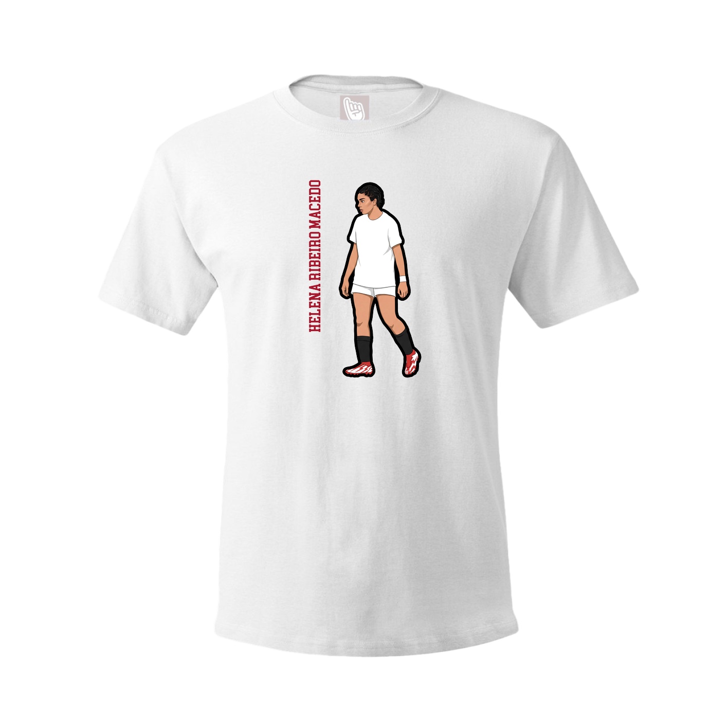 Tee — Name Vertical in White
