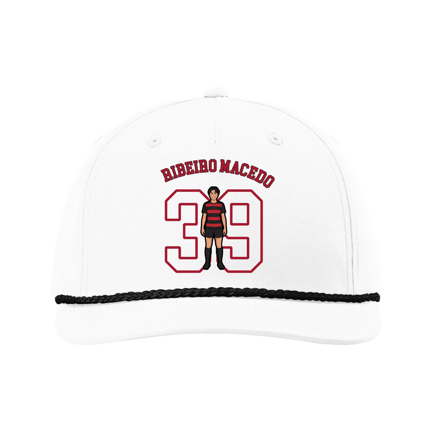 Five-Panel Classic Rope Cap — Shirsey Arch in White