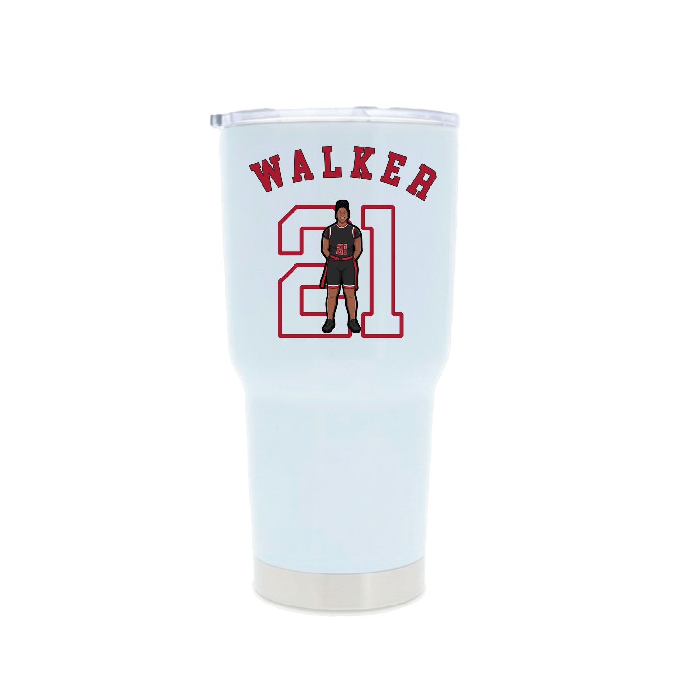 30oz Stainless Steel Tumbler — Shirsey Arch in White