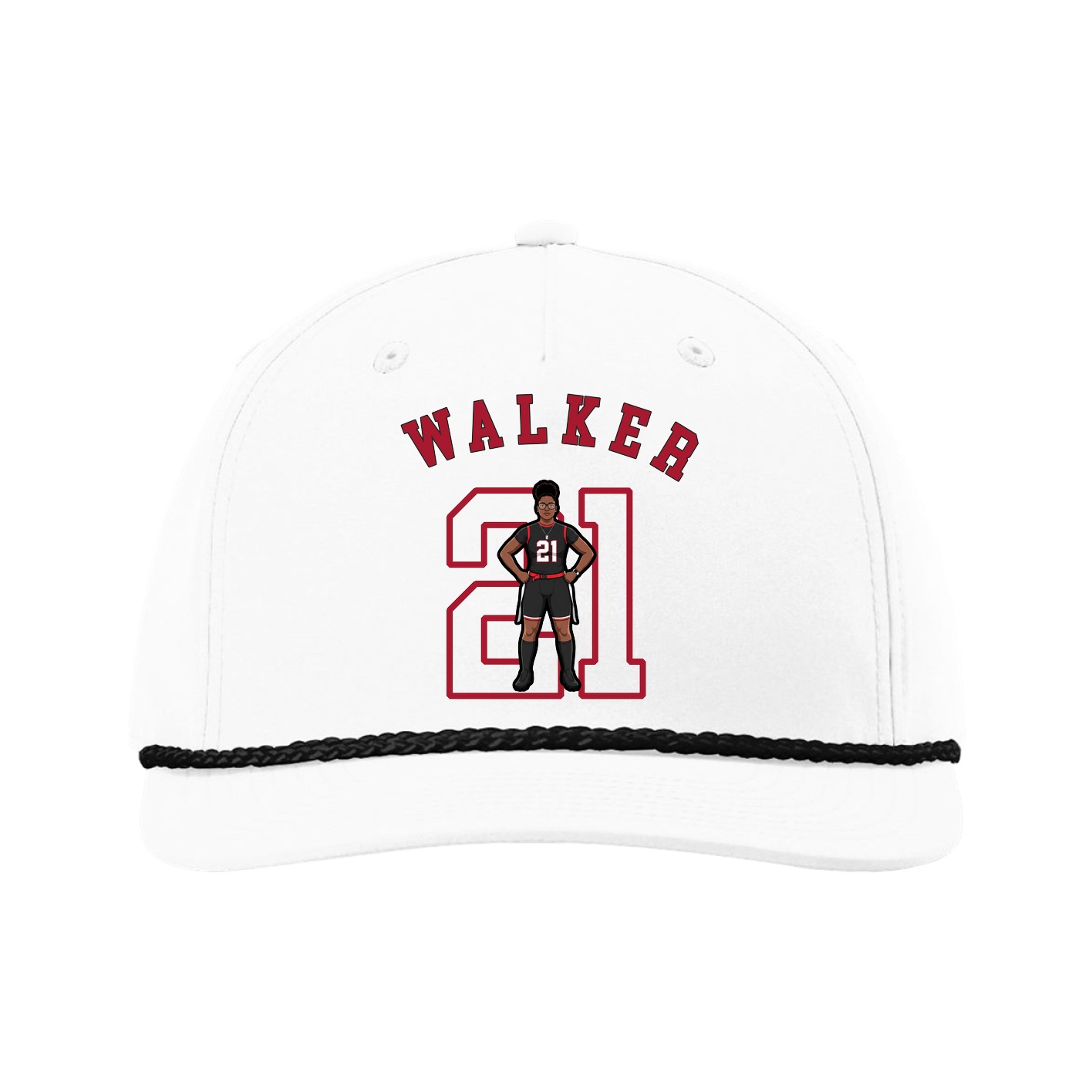 Five-Panel Classic Rope Cap — Shirsey Arch in White
