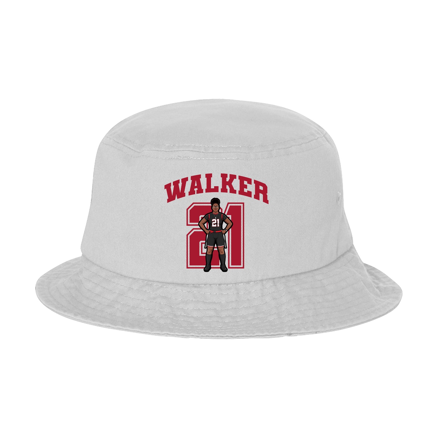 Bucket Cap — Number in White