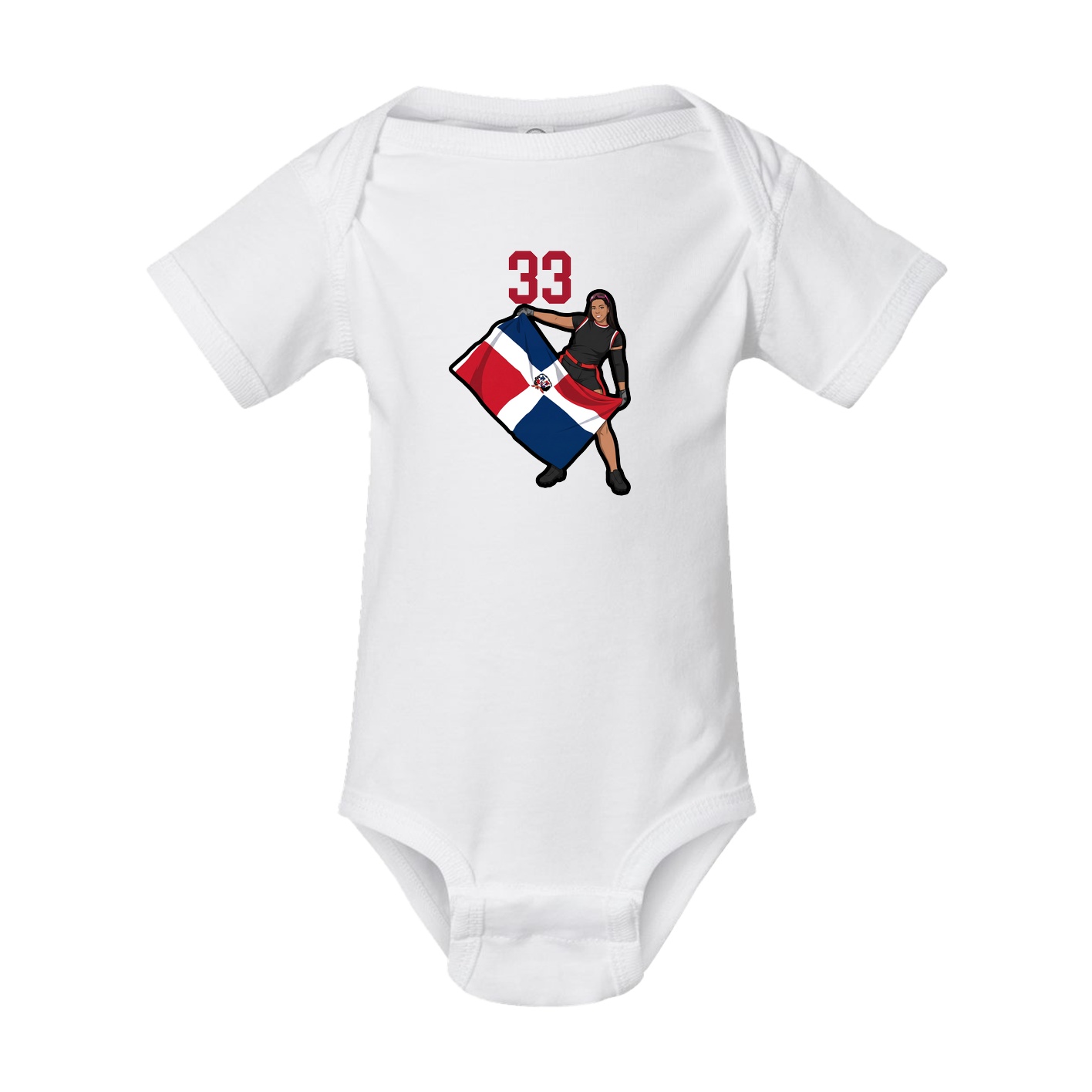 Baby Onesie — Number Top in White