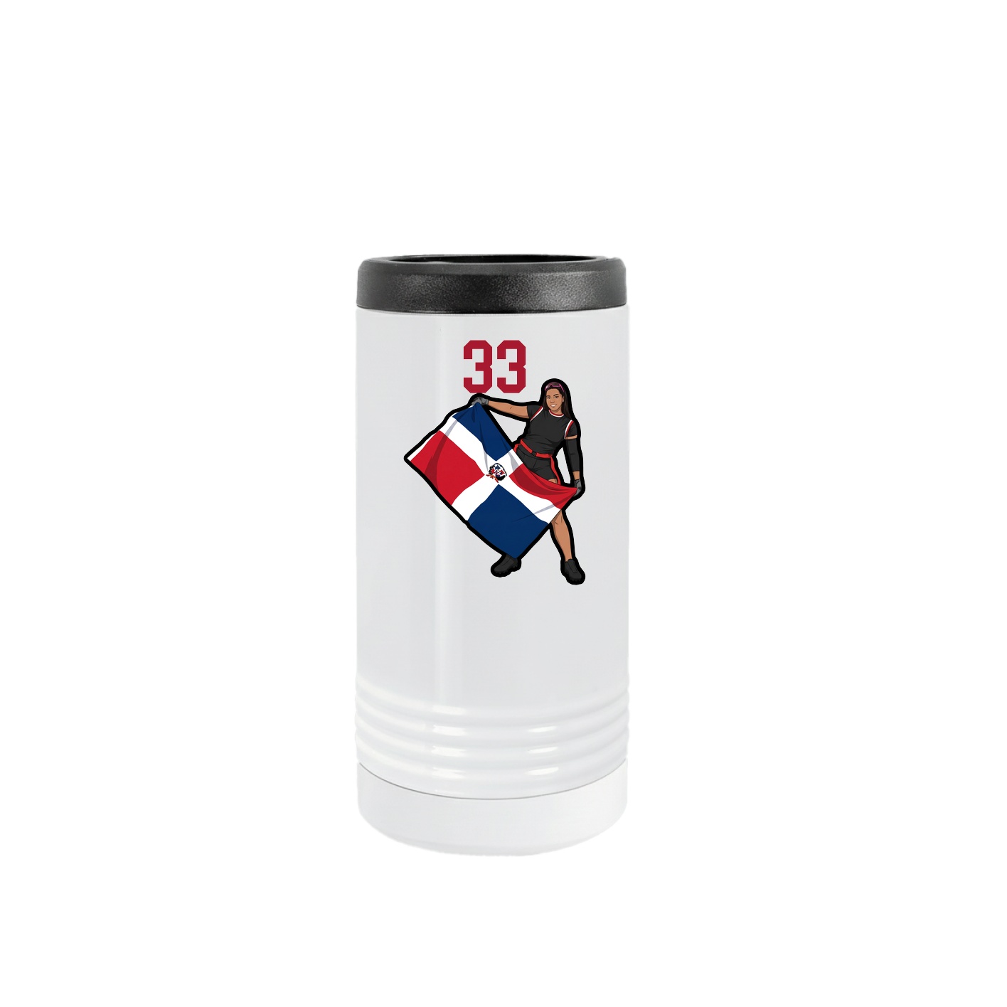 Slim Beverage Holder — Number Top in White