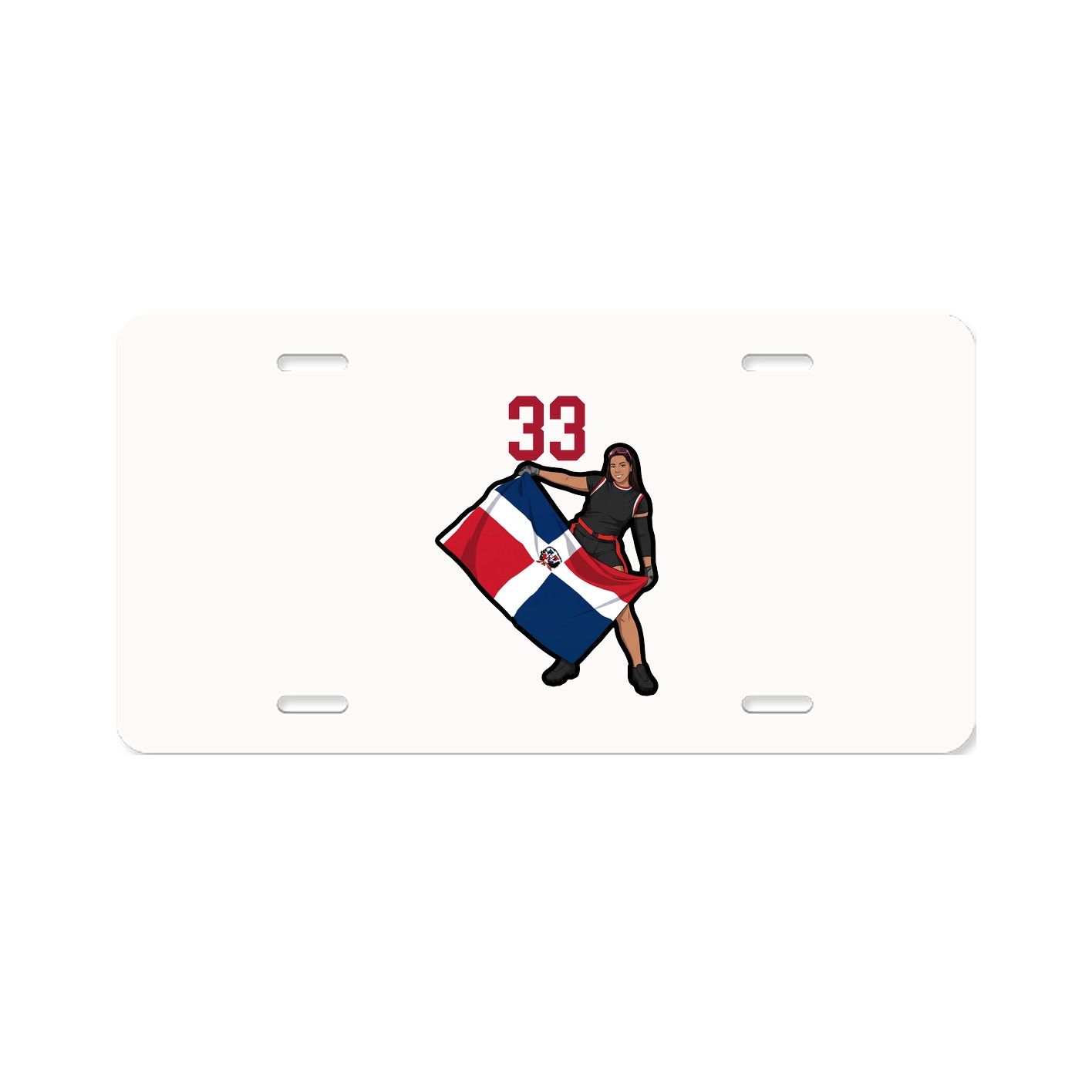 License Plate — Number Top in Classic