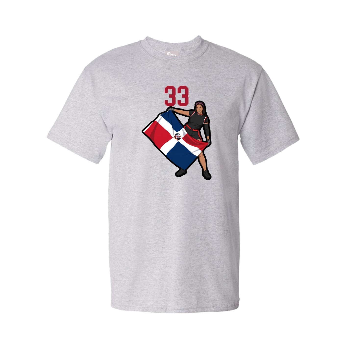 Youth Tee — Number Top in Grey