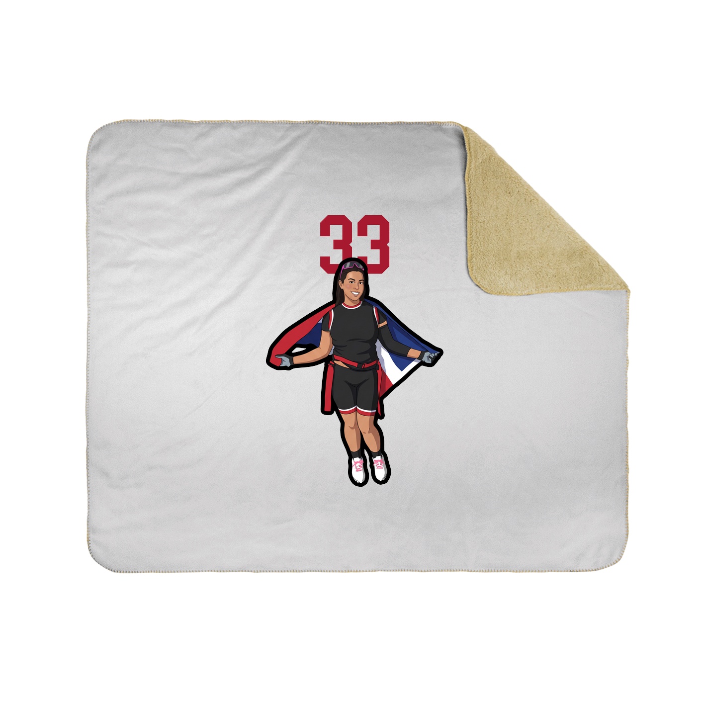 Throw Blanket — Number Top in White