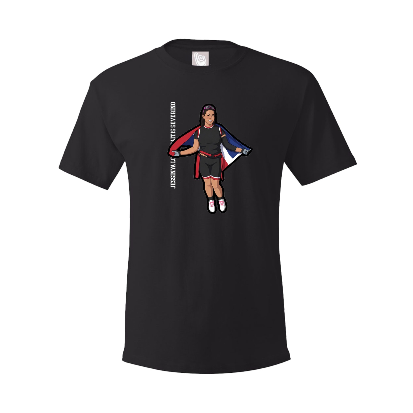 Youth Tee — Name Vertical in Black