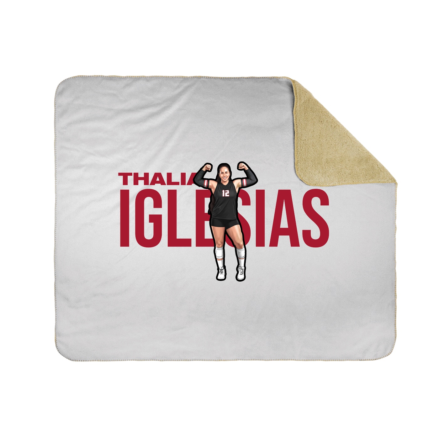 Throw Blanket — Player Name in White