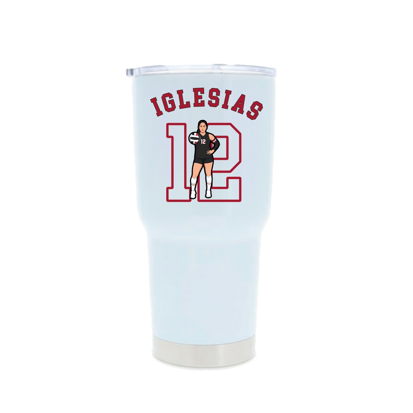 30oz Stainless Steel Tumbler — Shirsey Arch in White