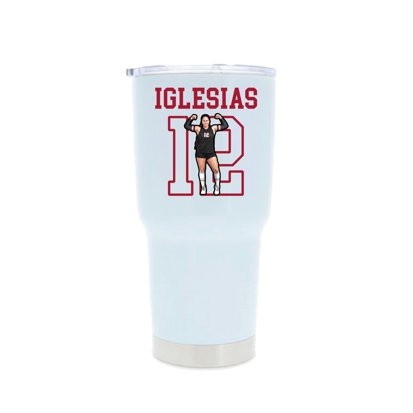 30oz Stainless Steel Tumbler — Shirsey in White
