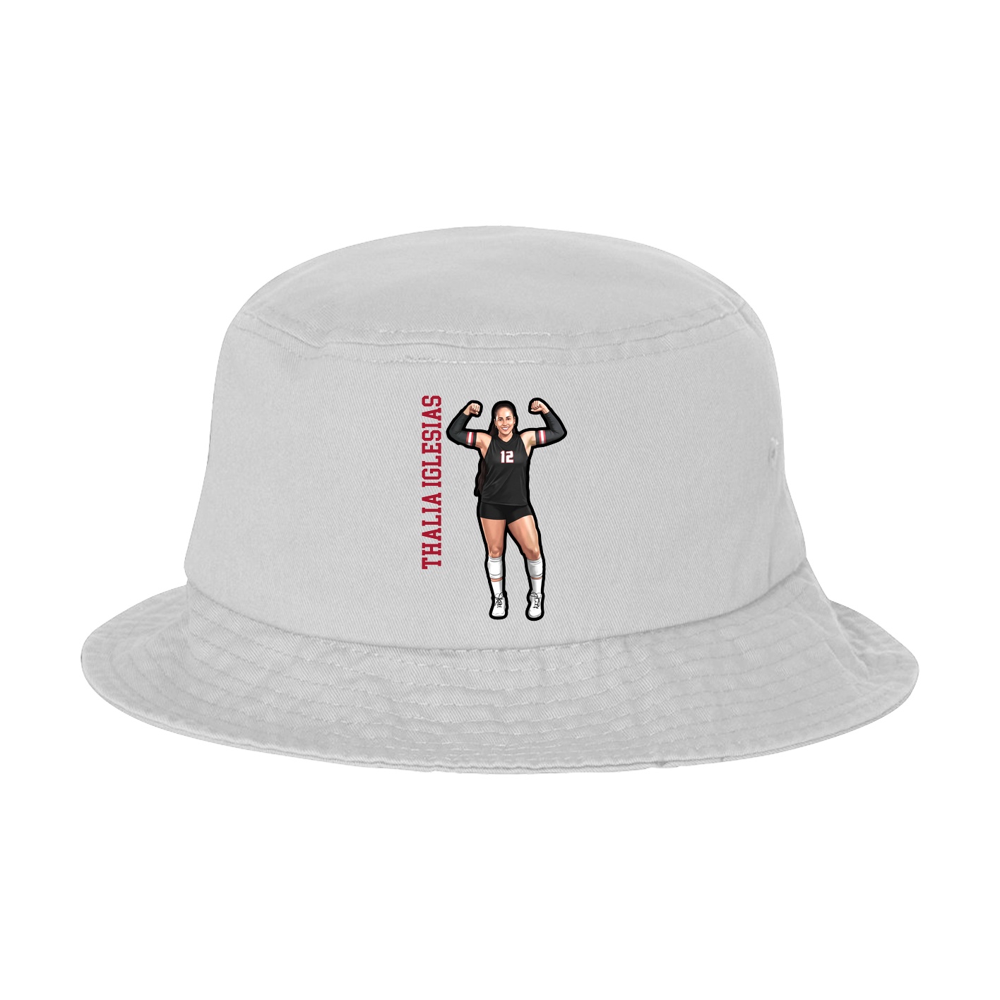 Bucket Cap — Name Vertical in White