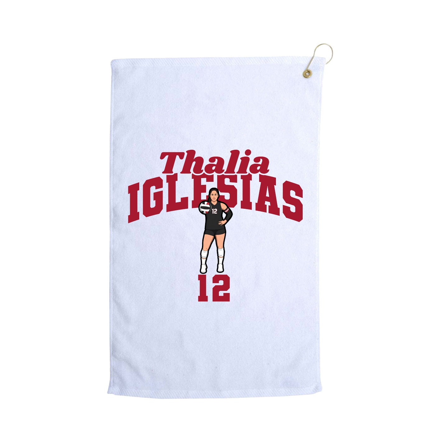 Golf Towel — Signature Arch in White