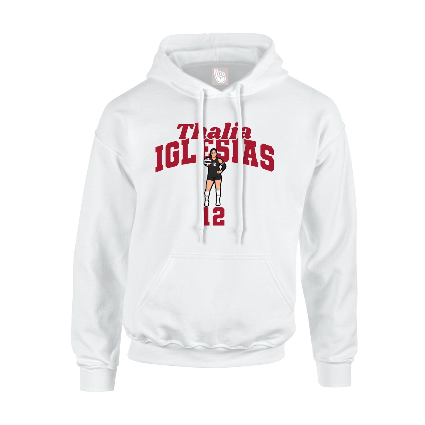 Hoodie — Signature Arch in White