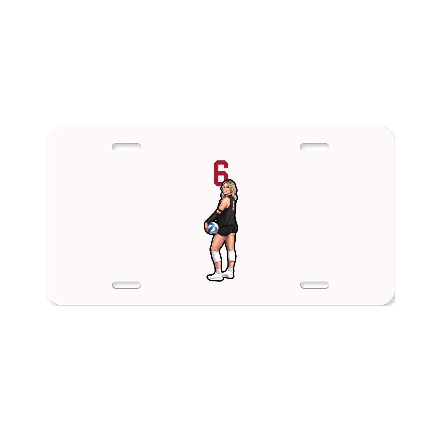 License Plate — Number Top in Classic