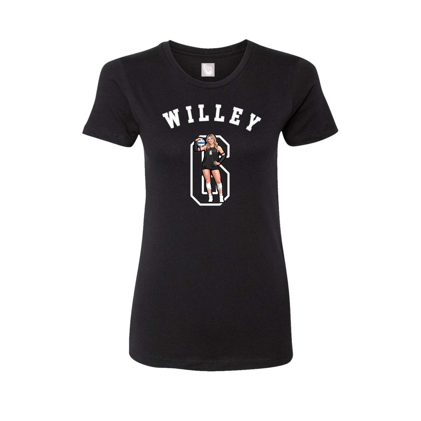 Fitted Women's Tee — Shirsey Arch in Black