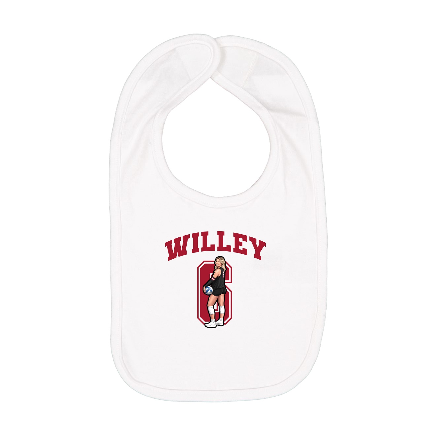 Infant Bib — Number in White