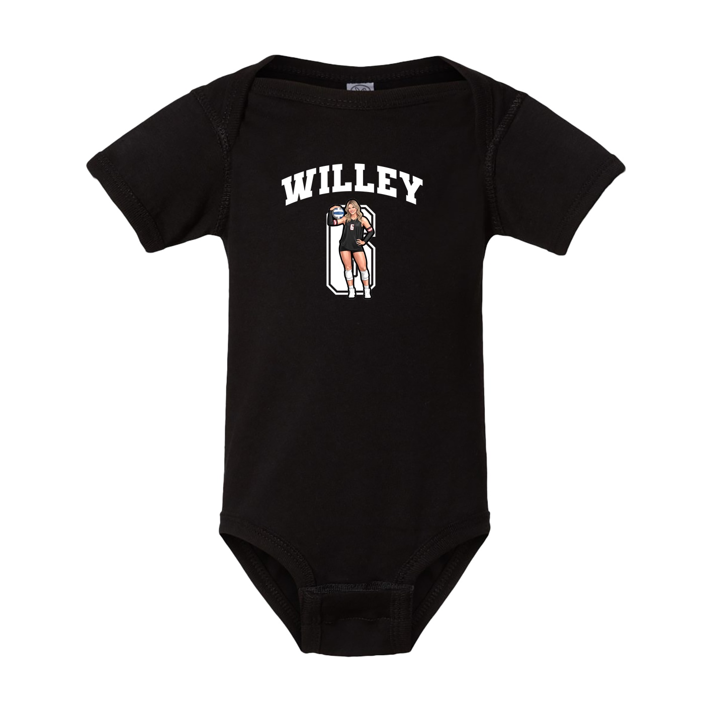 Baby Onesie — Number in Black