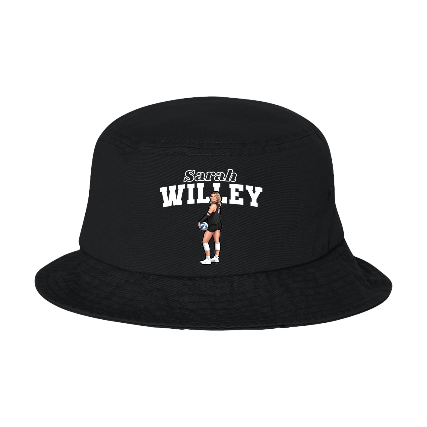 Bucket Cap — Name Arch in Black