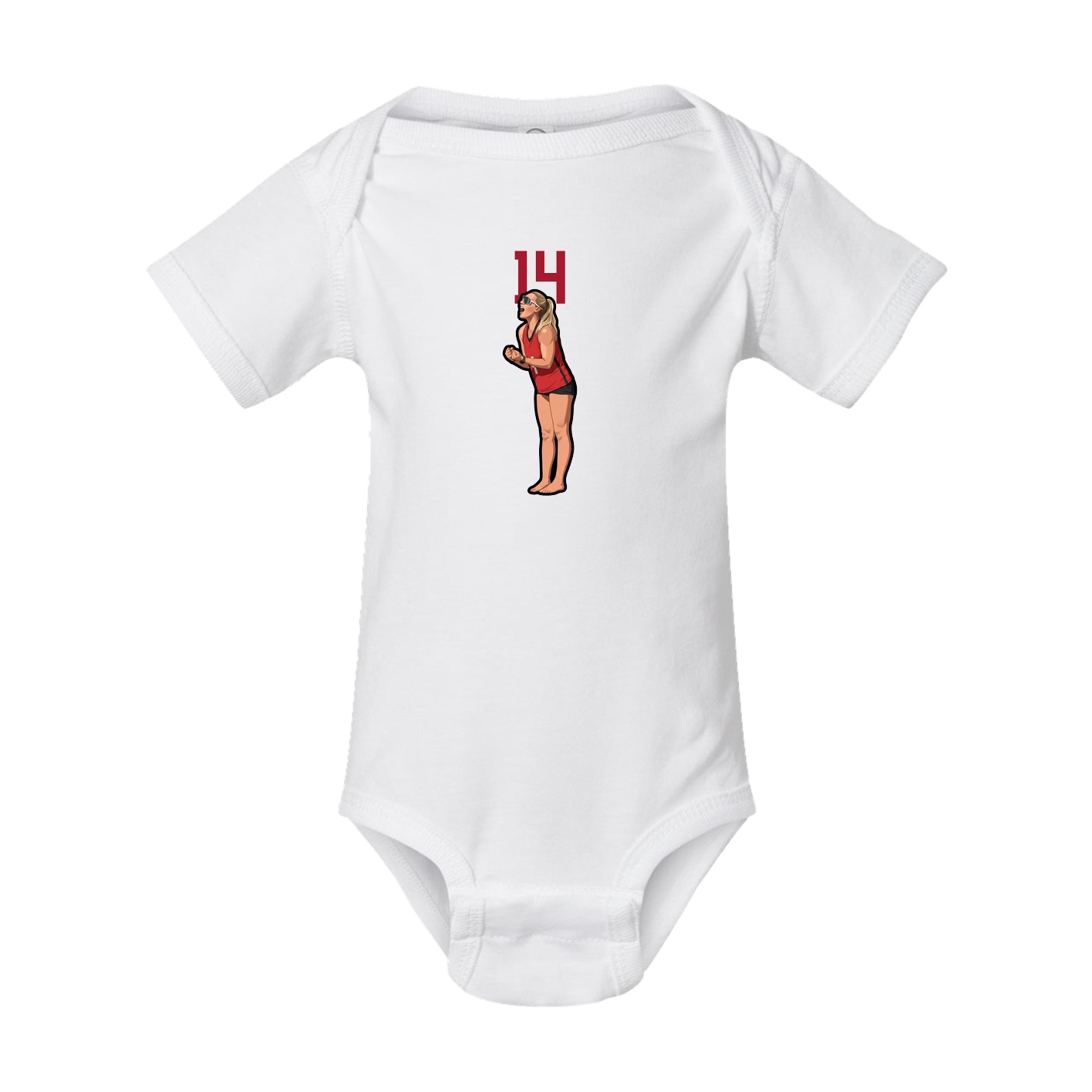 Baby Onesie — Number Top in White