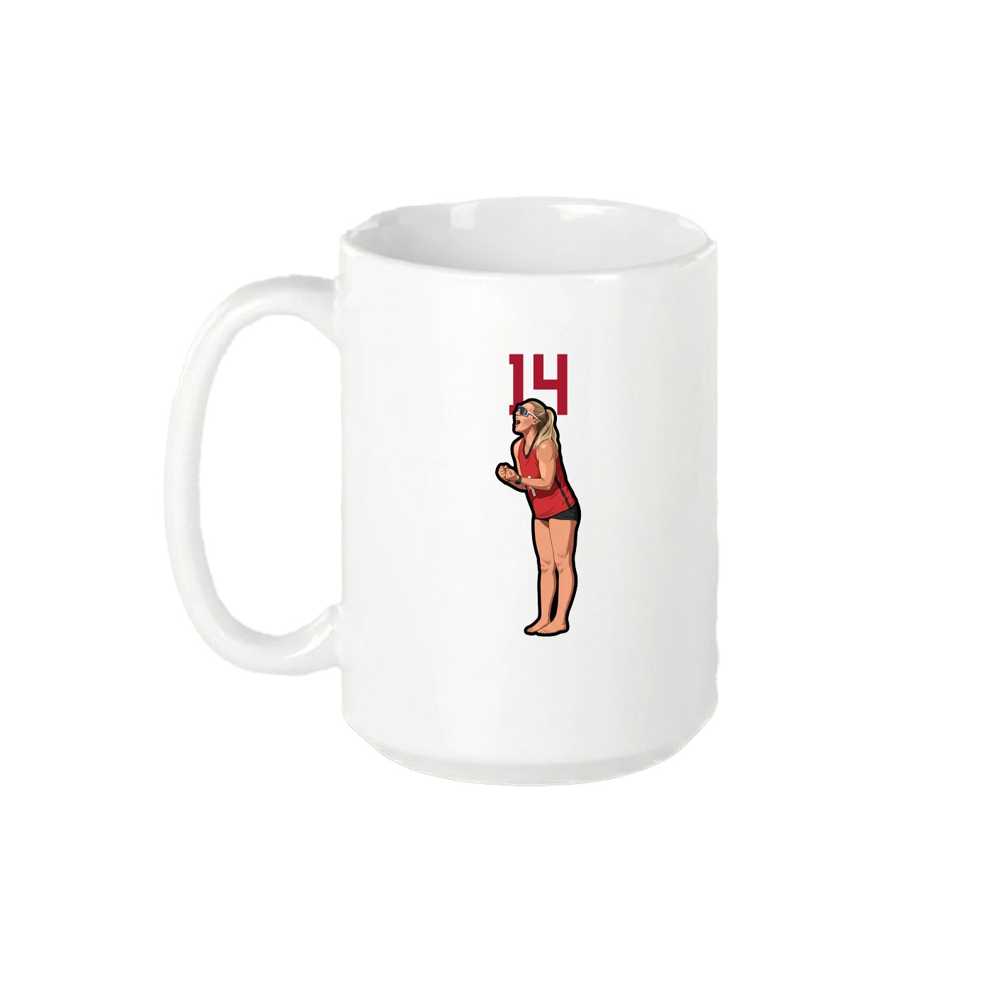 15oz Coffee Mug — Number Top in White