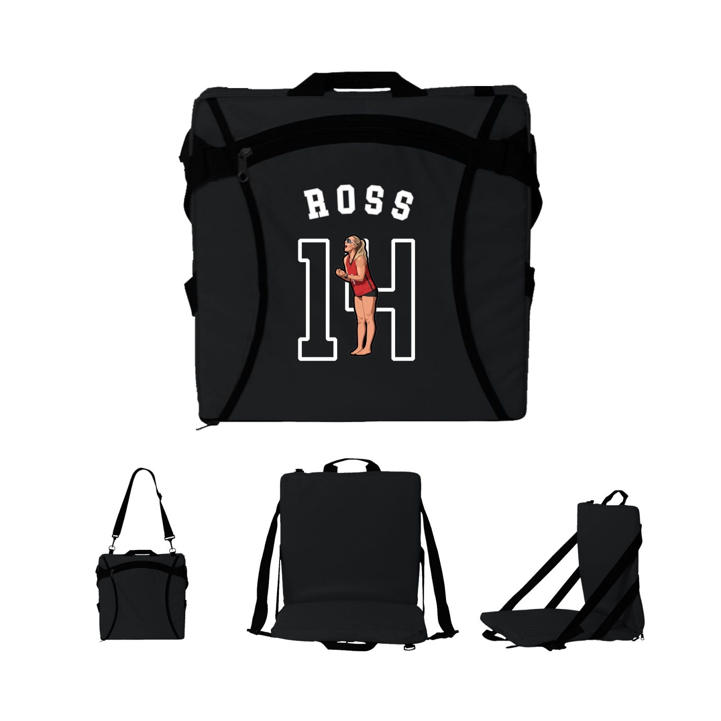 Folding Stadium Seat — Shirsey Arch in Black