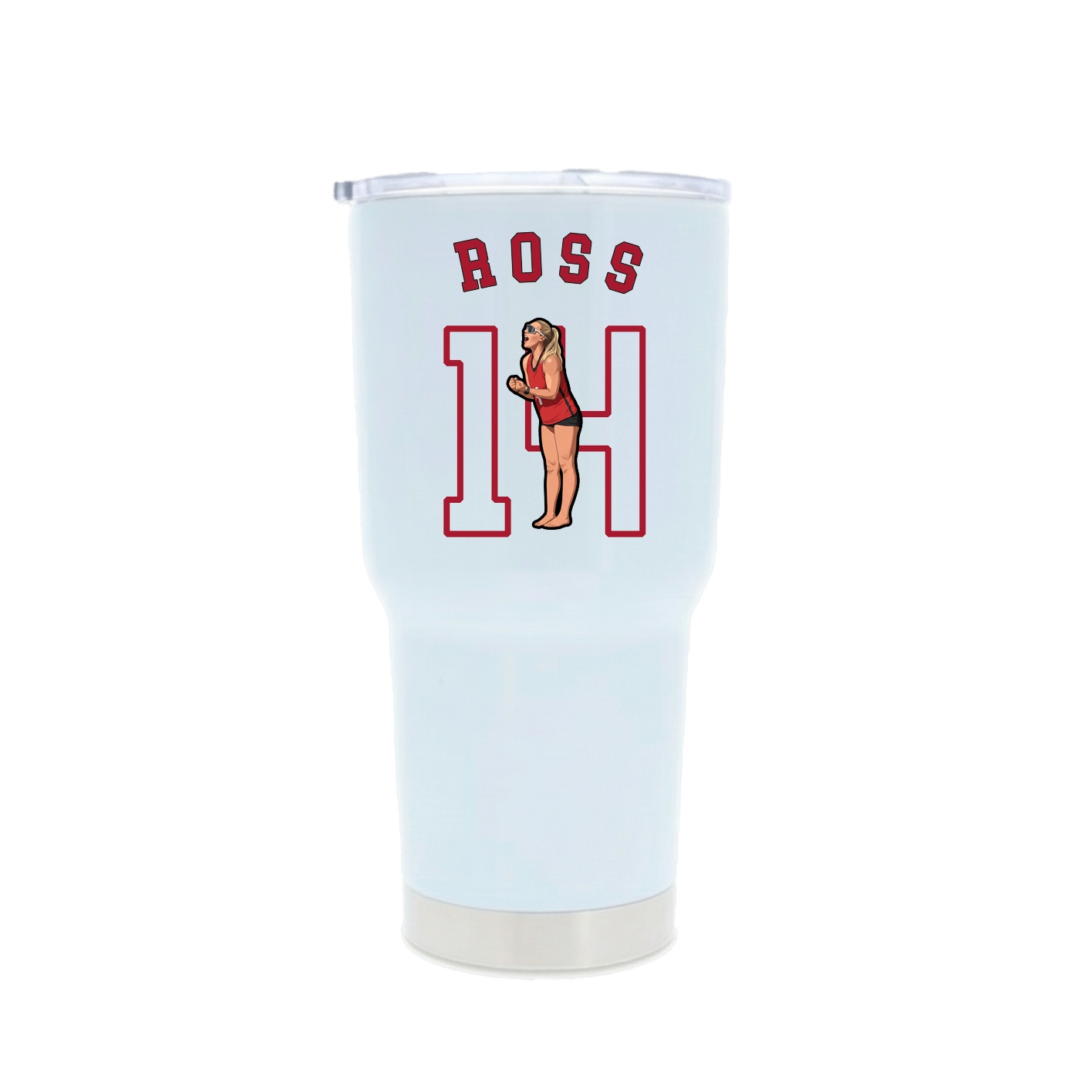 30oz Stainless Steel Tumbler — Shirsey Arch in White