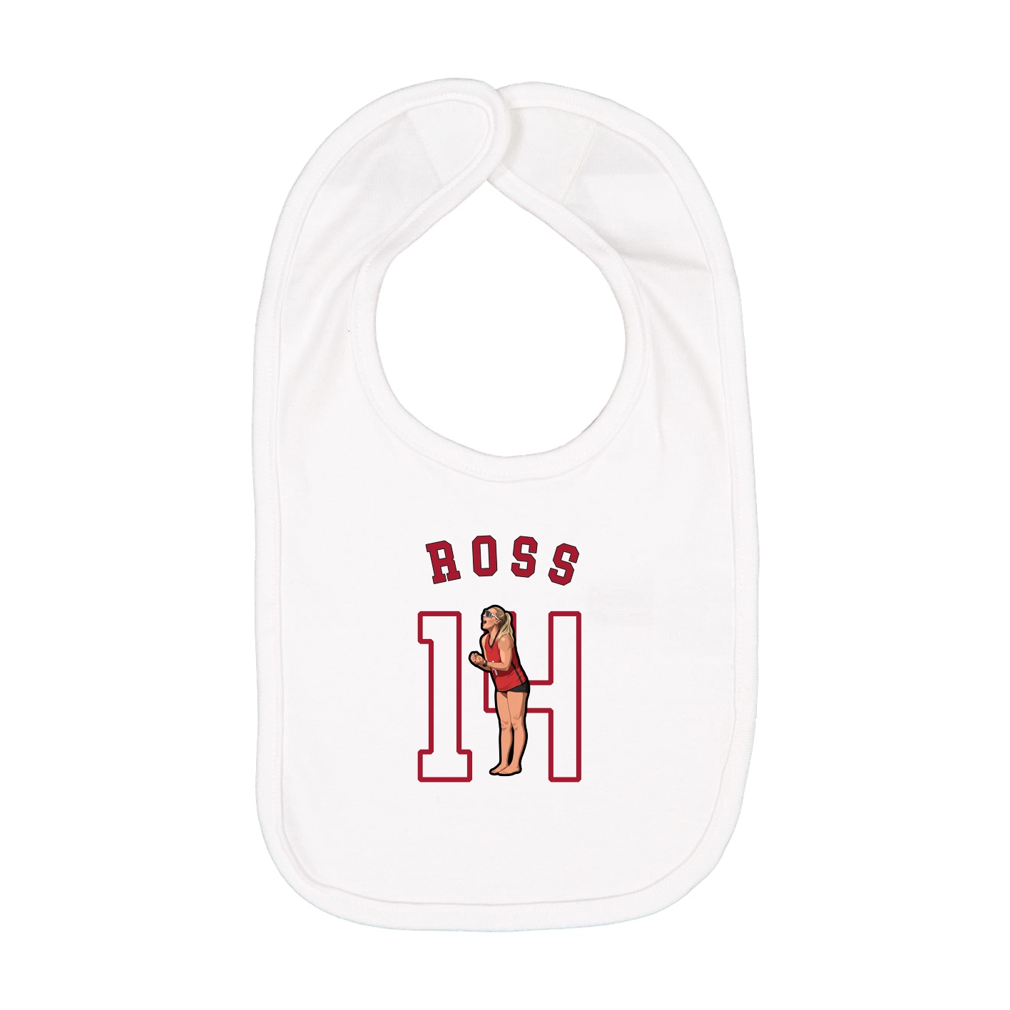 Infant Bib — Shirsey Arch in White