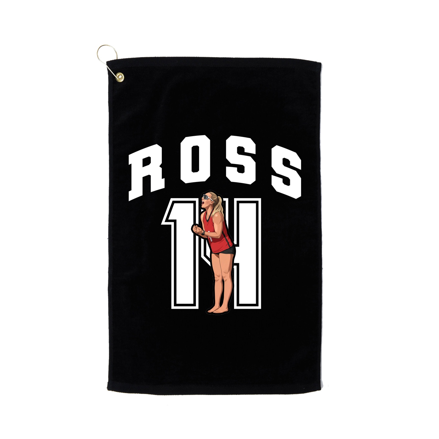 Golf Towel — Number in Black