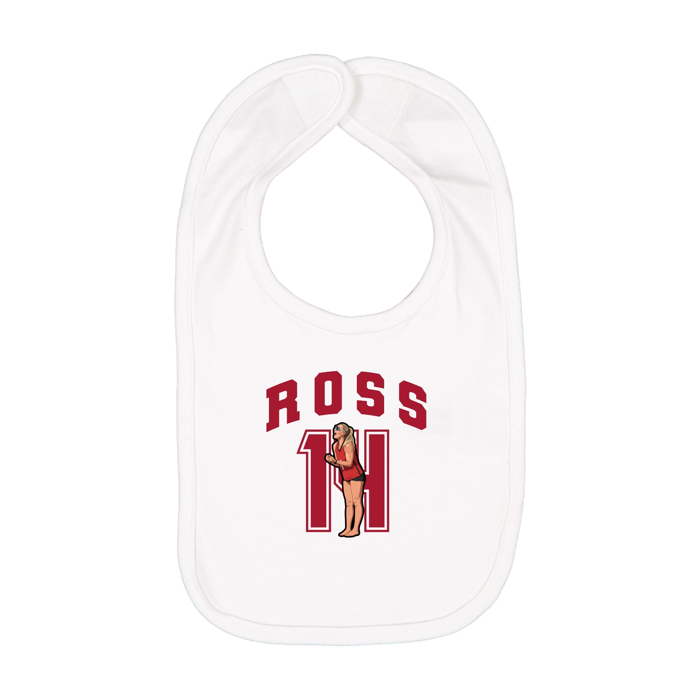Infant Bib — Number in White