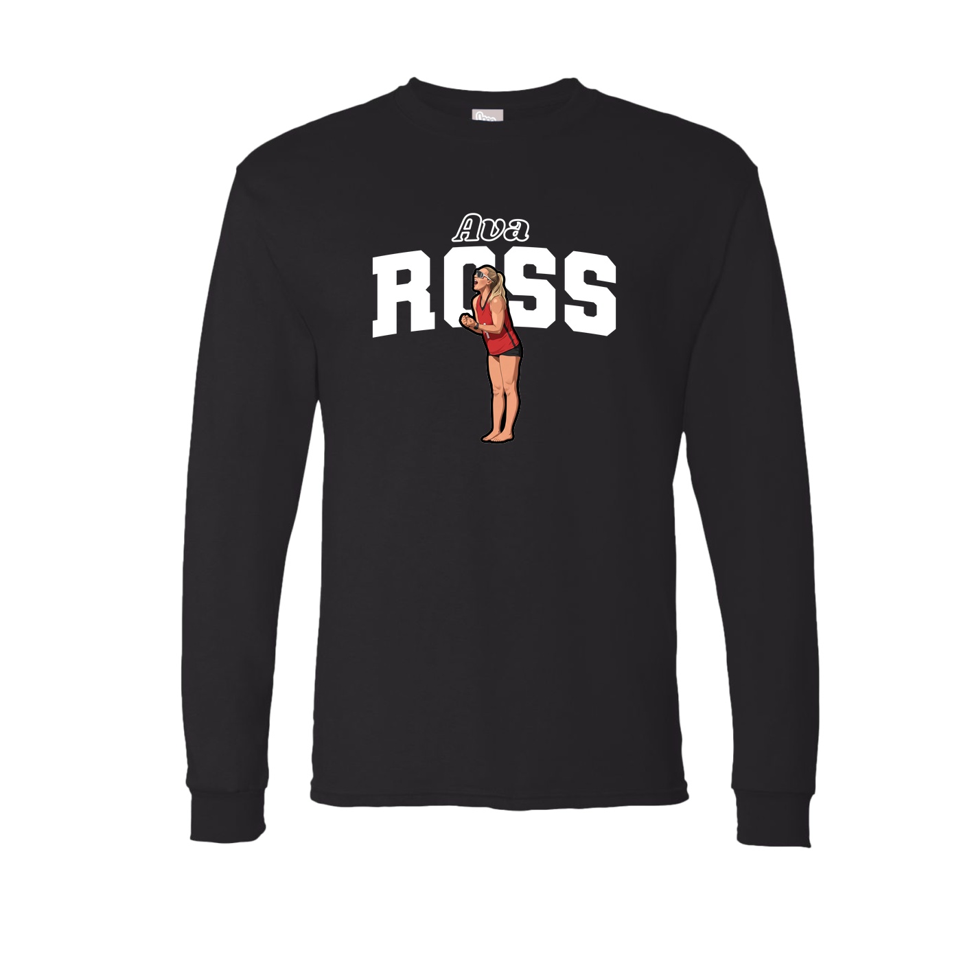 Long Sleeve Tee — Name Arch in Black