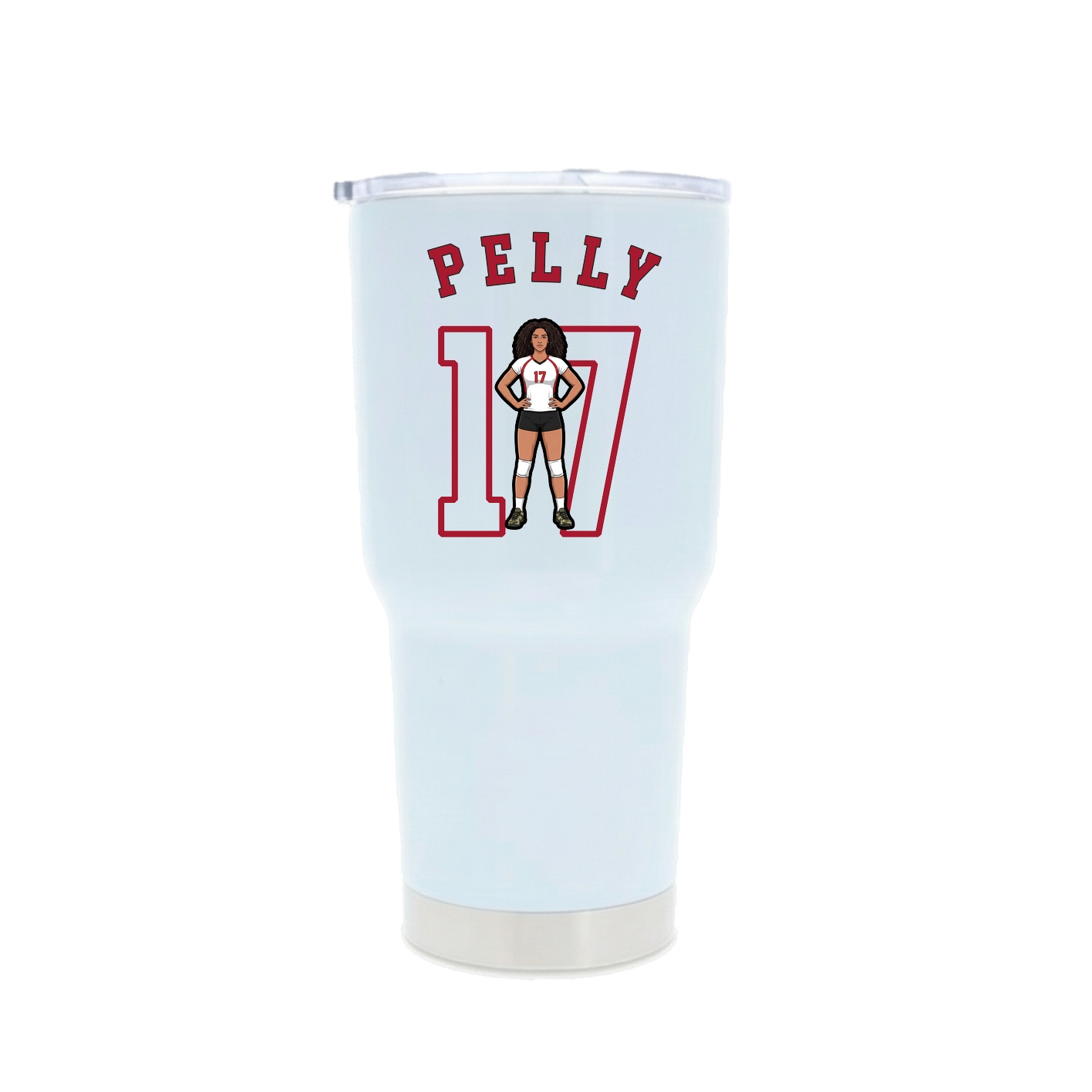 30oz Stainless Steel Tumbler — Shirsey Arch in White