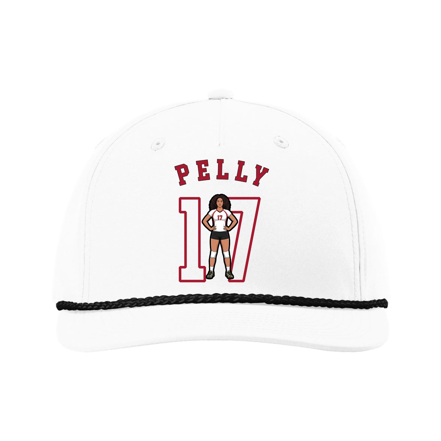 Five-Panel Classic Rope Cap — Shirsey Arch in White