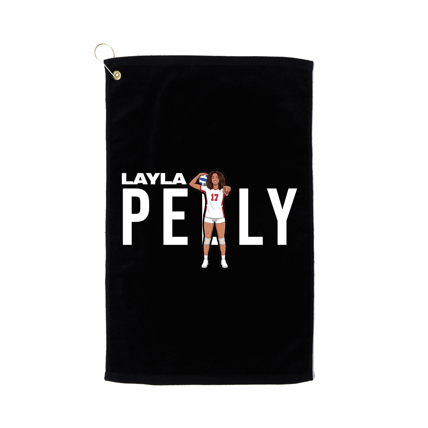 Golf Towel — Player Name in Black