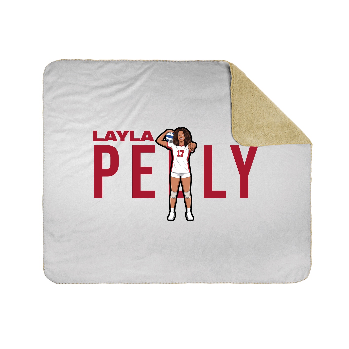 Throw Blanket — Player Name in White