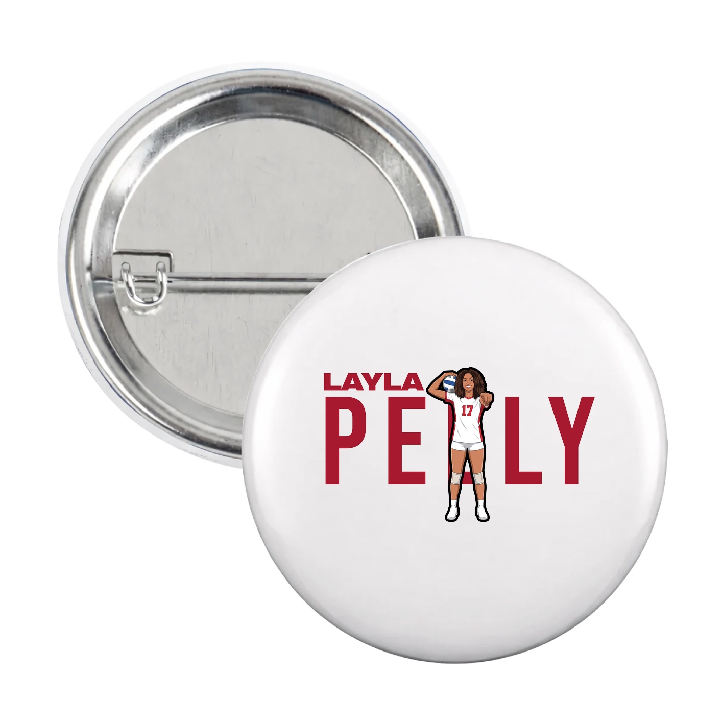 Game Day Button — Player Name in White