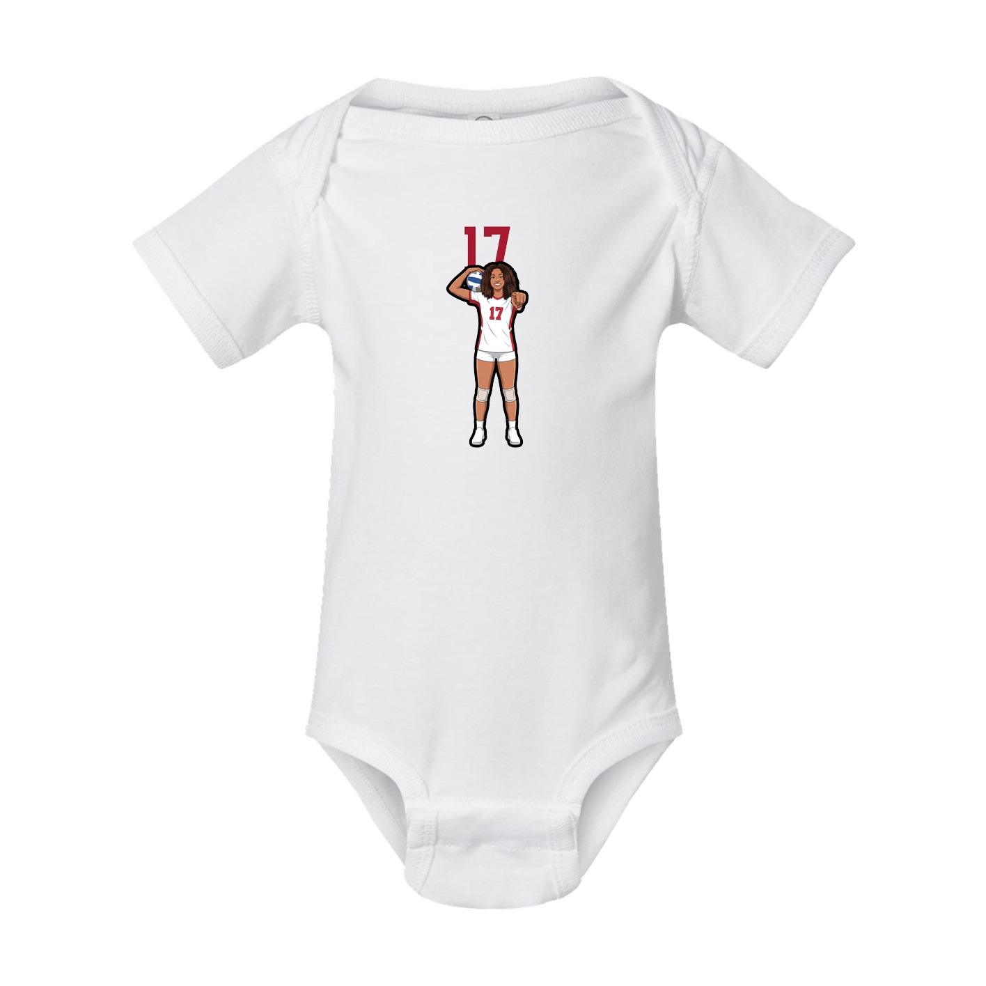 Baby Onesie — Number Top in White