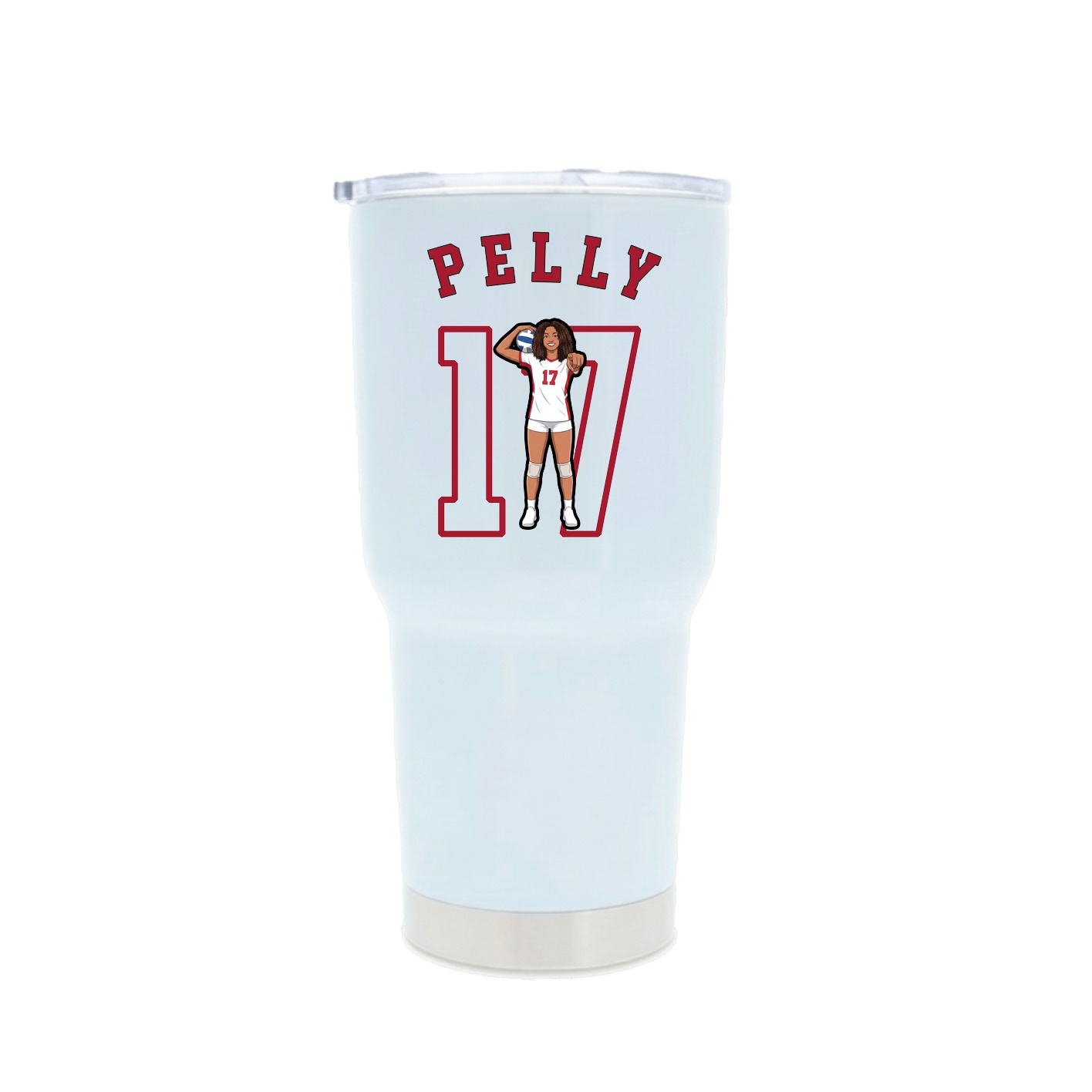 30oz Stainless Steel Tumbler — Shirsey Arch in White